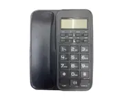 Corded Landline Phone Big Button Landline Phones with Caller Identification - Black