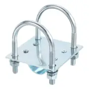 Antenna Mounting Pole Bracket Pole Holder with Double U-bolt Clamp