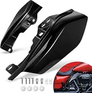 [Benlari] Gloss Black Mid Frame Air Deflectors Heat Shields Deflector 2009-2023 Compatible for Harley Davidson Touring Street Glide Road Glide Electra Glide Road King Ultra Limited Tri Glide CVO