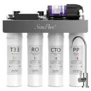 SimPure WP2-400UV GPD UV Reverse Osmosis Tankless Water Filter System Under Sink
