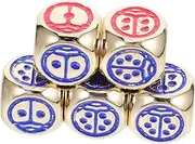 Generic 5pcs Ladybug Point Dice Ladybug Large Dices Game Prop Big Number Dice Game Dice 6 Sided Dice Entertainment Dices Dice for Game Dice Game Teaching Dice Zinc Alloy Golden