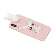 For Iphone Xs Max Cartoon Shockproof Tpu Protective Case With Holder(Rabbit)