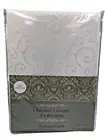 Tablecloth Ultimate Luxury Collection Swirl Damask White Square 52 x 52 Inch New