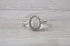 Beautiful Fiery Natural Opal and Diamonds set White Gold Ring