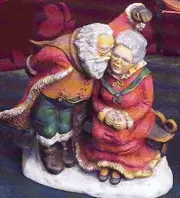 Ceramic Bisque~~ Ready to Paint~~Santa kissing Mrs. Santa under the Mistletoe