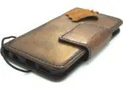 Genuine Leather case f Iphone 14 13 12 15 Pro Max Wallet Book Cards Plus XR Mag
