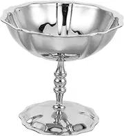 iplusmile Ice Cream Bowl Footed Ice Cream Bowls Small Dessert Bowls Desert Cups Metal Ice Cream Cup Ice Cream Serving Bowl Ice Cream High Footed Cup Stainless Steel Silver