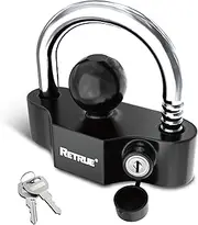 RETRUE Universal Coupler Lock Trailer Locks Ball Hitch Trailer Hitch Lock Adjustable Security Heavy-Duty Steel Fits 1-7/8 Inch, 2 Inch, 2-5/16 Inch Couplers Black …