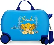 Joumma Disney Simba Camuflaged Children's Suitcase Blue 45 x 31 x 20 cm Hard ABS 24.6L 1.8 kg 4 Wheels Hand Luggage, Blue, Children's Suitcase, Blue, Children's Suitcase