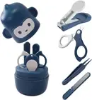 Baby Nail Kit, Baby Nail Clipper, Scissor, Nail File, Tweezer, 4-In-1 Baby Groom