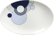 FRANK LLOYD WRIGHT DESIGN TABLEWEARE Imperial Blue Oval Plate Noritake NEW F/S