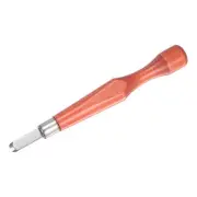 7mm High Speed Steel Big Flat Round Blade Red Wood Handle Carving Knife