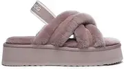 [UGG AUSTRALIAN SHEPHERD] UGG Women Sandals Slides Slipper Double Face Sheepskin High Platform Cross-Over