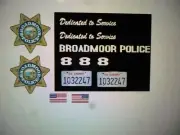 Broadmoor California Police Vehicle Decals Custom 1:24