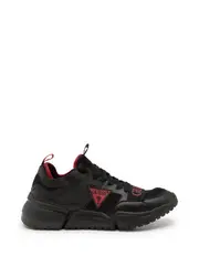 GUESS Black Skillz Logo Low Top Sneakers Size: 10, Synthetic