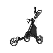 Costway Foldable Golf Buggy Trolley 3 Wheels Golf Club Push Cart Adjustable Grey