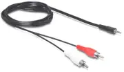 5x AUX 1.5ft Audio 3.5mm to (2) Dual RCA Quality AUDIO Splitter Cable Cord MP3
