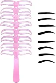 Eyebrow Stencils for Shaping - Reusable Brow Shaper Set 8 Styles,Washable Portable Eyebrow Shaping Stencils for Travel Daily Use Party Date Night