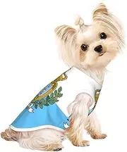 Flag of San Marino print Dog Shirts for Small Dogs Stretchy T-Shirts Lightweight Tank Top Sleeveless Striped Vest