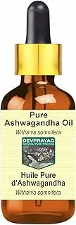 Devprayag Pure Ashwagandha Oil (Withania somnifera) with Glass Dropper Natural Therapeutic Grade 100ml (3.38 oz)