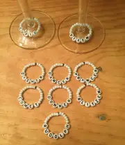 WINE GLASS CHARMS (XMAS) RUDOLPH, DASHER, DANCER, PRANCER, VIXEN, AND THE REST