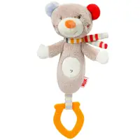 在飛比找PChome24h購物優惠-德國NUK絨毛玩具-小熊搖鈴固齒玩偶