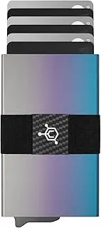 [CODE 118] Wallet - Premium Automatic Smart Wallet, RFID Blocking, 6061-T6 Aerospace-Grade Aluminum, Genuine 3K Carbon Fiber, Easy-Access Trigger Mechanism, Ombre Fade, Automatic Smart Wallet