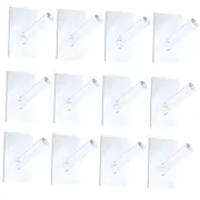 12 Pieces Coat Hooks Acrylic Wall Mounted Hooks Hat Rack Robe Hook Clear