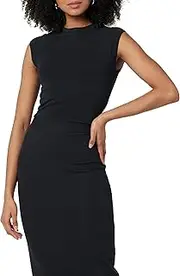 [The Drop] Women's Eloisa Cap Sleeve Crop Top, Black, 2X, Plus Size
