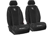 Rip Curl Logo Neoprene Black Front Seat Covers Universal Fit Waterproof