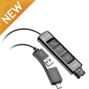 HP 786C8AA POLY DA85-M USB-A & USB-C Adapter for HW-series Headset MS TEAMS New