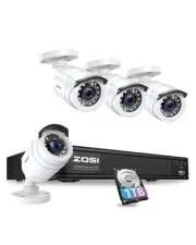 ZOSI H.265+ Full 1080p Home Security Camera System Outdoor Indoor, 5MP-Lite C...