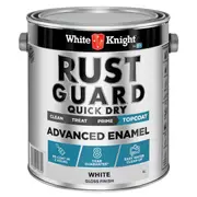 White Knight 4L White Gloss Rust Guard Quick Dry Advanced Enamel Paint