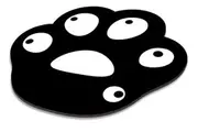 Playmax Paw Print Mouse Mat (Black)