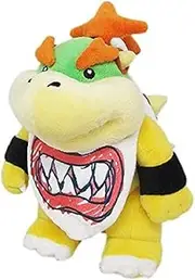 Sanei Super Mario Bros Jr Bowser Plush Toy, 9-Inch Height, Orange (1424)
