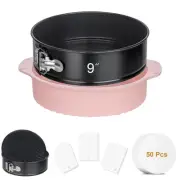 9 Inch Springform Pan Non-Stick Leakproof Springform with Removable Bottom, C...
