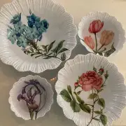 Valentines Gift Nesting Bowls,Floral Bowls Mixing Bowls, Set Of 4 Melamine