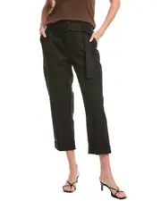 Vince Belted Linen-Blend Pant