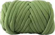 Chunky Wool Yarn Bulky Giant Yarns Soft Crocheting Weight Yarn Bulky Yarn for Weaving Pet Bed Knitted Pillow Sweaters, Green