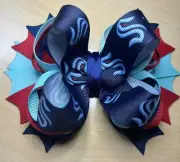 Seattle Kraken Hair Bow Hockey Inspired