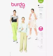Burda 5761 Beginner-friendly pants & shorts Sewing Pattern Size 8-22 NEW!