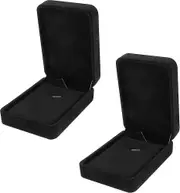 2 Pack Velvet Necklace Gift Box, Long Chain Jewelry Organizer Necklace Display Gift