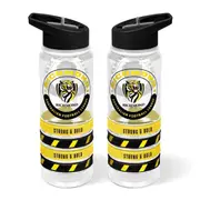Richmond Tigers AFL 2025 Design Tritan Drink Water Bottle with Wrist Bands