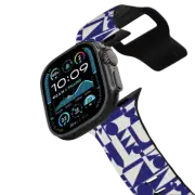 Apple Watch Ultra, Ultra 2 (49mm) Impact Band Blue Shapes Apple Watch Band by Poketo