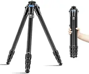[SIRUI] AM-254 Professional Photography Carbon Fiber Travel Tripod 4 Leg Sections Swivel Leg Lock Tripod with Removable Stainless Steel Spikes Holds up to 12kg