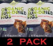 2x Sunny Fruit USDA Organic Sun-Dried Smyrna Figs 40 oz Bag 2.5 Lbs - 2 PACK