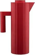 Alessi Plissé MDL12 R - Thermo Insulated Jug in Thermoplastic Resin with Double Wall Thermal Glass Inside, Red