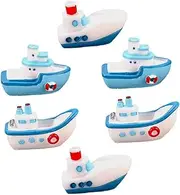 Kisangel Crafted Miniature Resin Boat Beach Style Ornament for Table Decorations