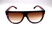 PRIVE REVAUX THE COCO SUNGLASSES PINK ORANGE TORTOISE / BROWN LENS