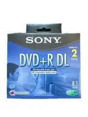 Sony AccuCORE DVD+R DL 8.5GB Single Sided 2.4x Speed - 2 Pack